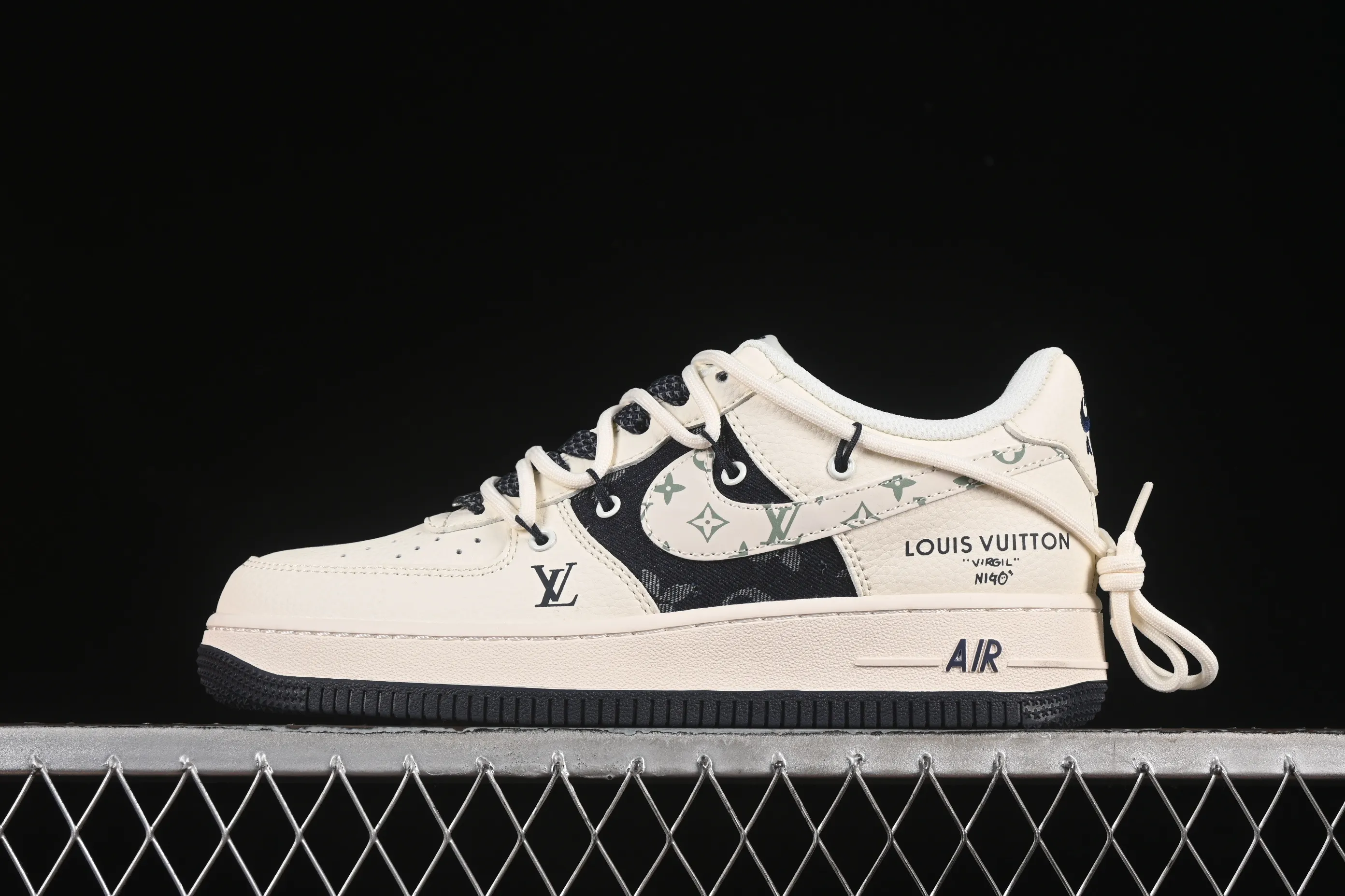 All categories Nk Air Force 1 Air Force series Nk Air Force 1 Low Air Force low-top Nike Air Force 1'07 Low LV co-branded dark blue bottom drawstring Air Force 1 low-top casual sneakers DM6868-098